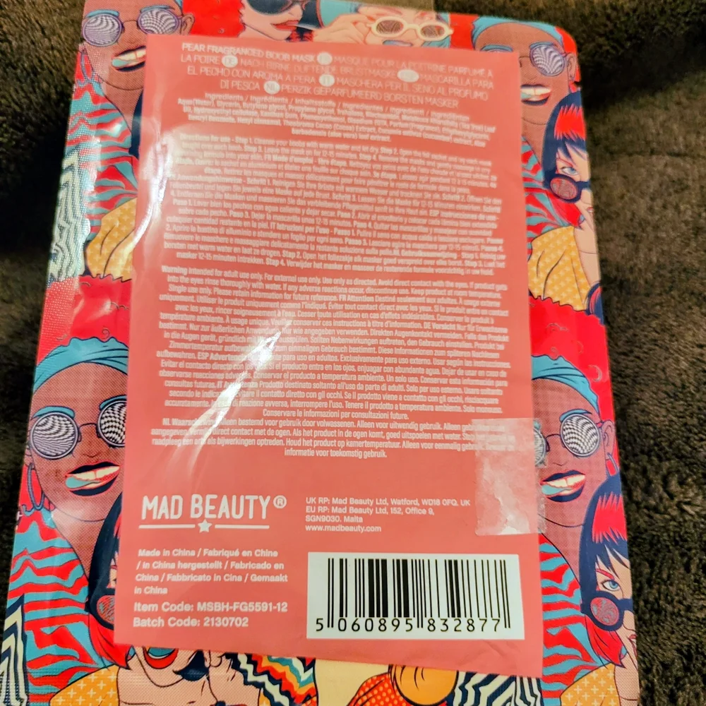 Ms. Behave Nice Pear! Pear Scented Pink Boob Mask